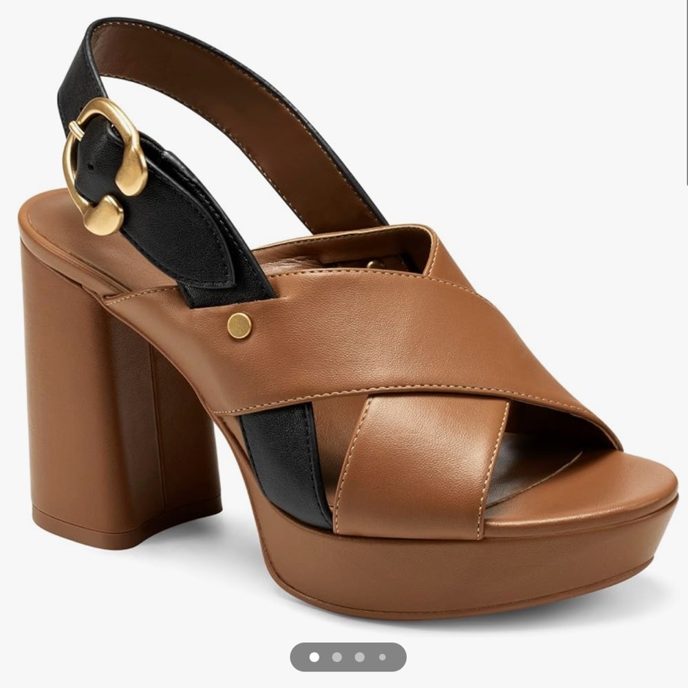 AEROSOLES Brown and Black Heeled Sandals